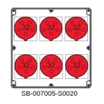 ROZDZIELNICA PRZENOŚNA;6X5X32A;IP54;KABEL+UCHWYT