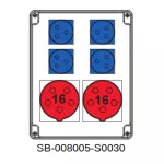ROZDZIELNICA PRZENOŚNA;2X5X16A;4X2P+PE;IP54;KABEL+STOJAK METALOWY WYSOKI