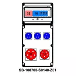 ROZDZIELNICA PRZENOŚNA Z ZABEZPIECZENIAMI;C32-3P;C16-3P;3XB16-1P;5X32A;5X16A;3X2P+PE;INA=32A;IP54;KABEL+STOJAK METALOWY WYSOKI