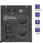 Qoltec Zasilacz awaryjny UPS Line Interactive | Monolith | 2000VA | 1200W | LCD | USB | RJ45