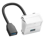MTS-U3A F RW1 Wspornik multimedia USB3.0 A-A z przewodem, gniazdo-gniazdo