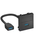 MTG-U3A F SWGR1 Wspornik multimedia USB3.0 A-A z przewodem, gniazdo-gniazdo