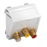 MTS-12R F RW1 Wsp. multimedia Audio / Video 3x złączki, gniazdo-gniazdo