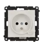Simon 55 GO WMDS-TEGZ1W-111 Gniazdo z uziemieniem Wi-Fi z przyciskiem i wbudowanym pomiarem energii, sterowany smartfonem – SOCKET 1x16 A, 230 V, (moduł); Biały mat