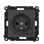 Simon 55 GO WMDS-TEGZ1W-116 Gniazdo z uziemieniem Wi-Fi z przyciskiem i wbudowanym pomiarem energii, sterowany smartfonem – SOCKET 1x16 A, 230 V, (moduł); Grafitowy mat