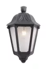 Oprawa elewacyjna kinkiet FABIO BLACK OPAL Fumagalli E27 wys.290mm, szer.215/120 mm IP55 230V czarny / tworzywo sztuczne
