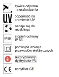 Oprawa elewacyjna kinkiet FABIO BLACK OPAL Fumagalli E27 wys.290mm, szer.215/120 mm IP55 230V czarny / tworzywo sztuczne