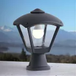 Oprawa ogrodowa MIKROLOT/ANNA CLEAR E27 wys.385 mm, szer.220 mm IP55 czarna / tworzywo sztuczne