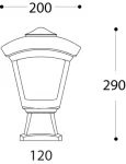 Oprawa ogrodowa MIKROLOT/ANNA CLEAR E27 wys.385 mm, szer.220 mm IP55 czarna / tworzywo sztuczne