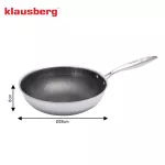 KLAUSBERG PATELNIA 28cm  POWŁOKA NON-STICK HONEYCOMB 3-WARSTWY STAL 304 PFOA-FREE