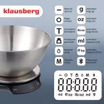 KLAUSBERG WAGA KUCHENNA DIETETYCZNA Z MISKA 1,8L  BLUETOOTH APLIKACJA