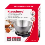 KLAUSBERG WAGA KUCHENNA DIETETYCZNA Z MISKA 1,8L  BLUETOOTH APLIKACJA