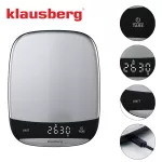 KLAUSBERG WAGA KUCHENNA LED 10kg DOKŁADNOŚĆ 1g USB-C TAROWANIE