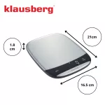 KLAUSBERG WAGA KUCHENNA LED 10kg DOKŁADNOŚĆ 1g USB-C TAROWANIE