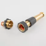BRADAS DYSZA REGULOWANA MOSIĘŻNA GW 3/4" Z PRZYŁĄCZEM NA KRAN GZ 3/4" 10cm BRASS SOFT