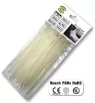 BRADAS OPASKA PLASTIK BIAŁA  7,6x450/100szt