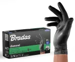 BRADAS RĘKAWICE NITRYLOWE DIAMOND CZARNE   L 8-9 /50szt.