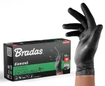 BRADAS RĘKAWICE NITRYLOWE DIAMOND CZARNE   M 7-8 /50szt.