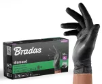 BRADAS RĘKAWICE NITRYLOWE DIAMOND CZARNE  XL 9-10 /50szt.