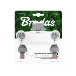 BRADAS ROZDZIELACZ 2-DROŻNY GW 1"-3/4" SOLID Z ZAWORAMI /WHITE LINE
