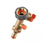 BRADAS ROZDZIELACZ 2-DROŻNY GW 3/4"x GZ 3/4" MOSIĄDZ  Z ZAWORAMI BRASS SOFT