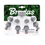 BRADAS ROZDZIELACZ 4-DROŻNY GW 1"- 3/4" SOLID Z ZAWORAMI /WHITE LINE