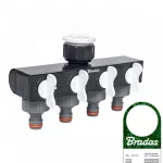 BRADAS ROZDZIELACZ 4-DROŻNY GW 1"- 3/4" Z ZAWORAMI /WHITE LINE