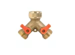 BRADAS TRÓJNIK MOSIĘŻNY GW3/4" x 2 GZ3/4" ZAWORY KULOWE