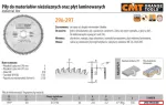CMT PIŁA TARCZOWA HW D=190 F=30 Z=64 K=2,8/2,2 ALUMINIUM, PCV, LAMINAT.