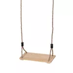 GREENMILL HUŚTAWKA DREWNIANA 40x16x1,2cm 40x16x1,2cm LINA PE 10mm Z REGULACJĄ DŁ. LINY 2x1,8m