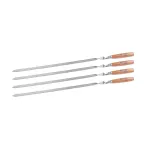 MASTER GRILL SZPIKULEC DO SZASZŁYKÓW KPL.4szt.DŁ.60cm DREWNIANA RĄCZKA..