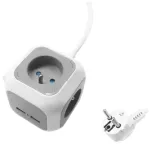 ORNO PRZEDŁUŻACZ BIURO 4xGNIAZDA 2xUSB PRZEWÓD 1,4m BIAŁY  &&
