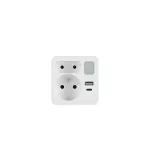 PLASTROL ROZGAŁĘŹNIK DWUKROTNY Z LAMPKĄ 1x USB + 1x USB C