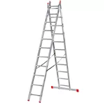KASTOM DRABINA ALUMINIOWA  2x  8 STOPNI 150KG VHR