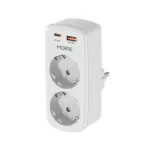 MORRE ADAPPTER ZASILANA 4W1 2 GNIAZDA, USB-C 20W PD, USB-A 18W QC