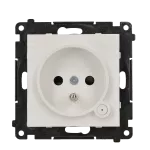 Simon 55 GO WMDS-TEGZ1W-114 Gniazdo z uziemieniem Wi-Fi z przyciskiem i wbudowanym pomiarem energii, sterowany smartfonem – SOCKET 1x16 A, 230 V, (moduł); Jasnoszary mat