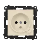 Simon 55 GO WMDS-TEGZ1W-144 Gniazdo z uziemieniem Wi-Fi z przyciskiem i wbudowanym pomiarem energii, sterowany smartfonem – SOCKET 1x16 A, 230 V, (moduł); Szampański mat