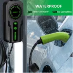 Qoltec Mobilna ładowarka do samochodu elektrycznego EV i hybryd z regulacją 2w1 Typ2 | SCHUKO 16A | 3.5kW | 230V | LCD | Przenośna | Wallbox | 5m 