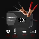 Qoltec Inteligentna mikroprocesorowa ładowarka 12V | 2A | Prostownik  do akumulatora AGM GEL | LCD