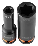 Nasadki udarowe 1/2", E10 - E24, zestaw 9 szt., CrMo