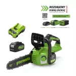 24V pilarka łańcuchowa Greenworks GD24CS30K4 zestaw ładowarka + aku 4Ah