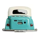 LXWS1934E Głośnik bluetooth RETRO WS-1934 ,10W,radio FM,USB, TF,wyświetlacz LED,akumulator 1500mAh,szmaragdowo-biały