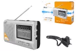 LXLTC2016 PS Radio przenośne LTC-2016 WILGA USB z wbudowanym akumulatorem, SREBRNE