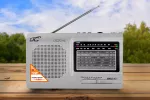 LXLTC2016 PS Radio przenośne LTC-2016 WILGA USB z wbudowanym akumulatorem, SREBRNE