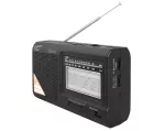 LXLTC2016/CZ PS Radio przenośne LTC-2016 WILGA USB z wbudowanym akumulatorem, CZARNE
