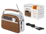 LXLTC2027 Radio przenośne Retro LTC NIDA bluetooth, AM/FM/MP3/USB/SD wbud. akumulator 1200mAh GGW BRM