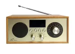 LXLTC511BJ Radio przenośne RETRO Brda FM/BT/USB akum.2200mAh,10W,ładowanie indukcyjne telefonu,jasny brąz/złote