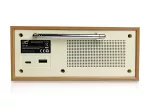 LXLTC511BJ Radio przenośne RETRO Brda FM/BT/USB akum.2200mAh,10W,ładowanie indukcyjne telefonu,jasny brąz/złote