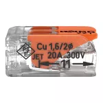 221-412 Szybkozłączka WAGO ; dwukrotna Pudełko plastikowe M box z banderolą5