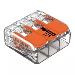 221-413 Szybkozłączka WAGO ; trzykrotna Pudełko plastikowe M box z banderolą5
